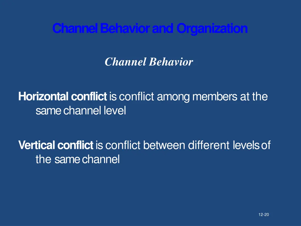 channel behavior andorganization 2