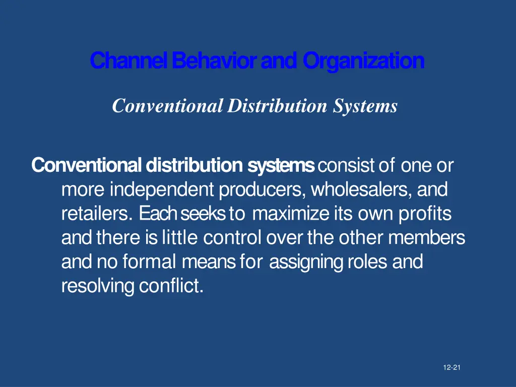 channel behavior andorganization 3