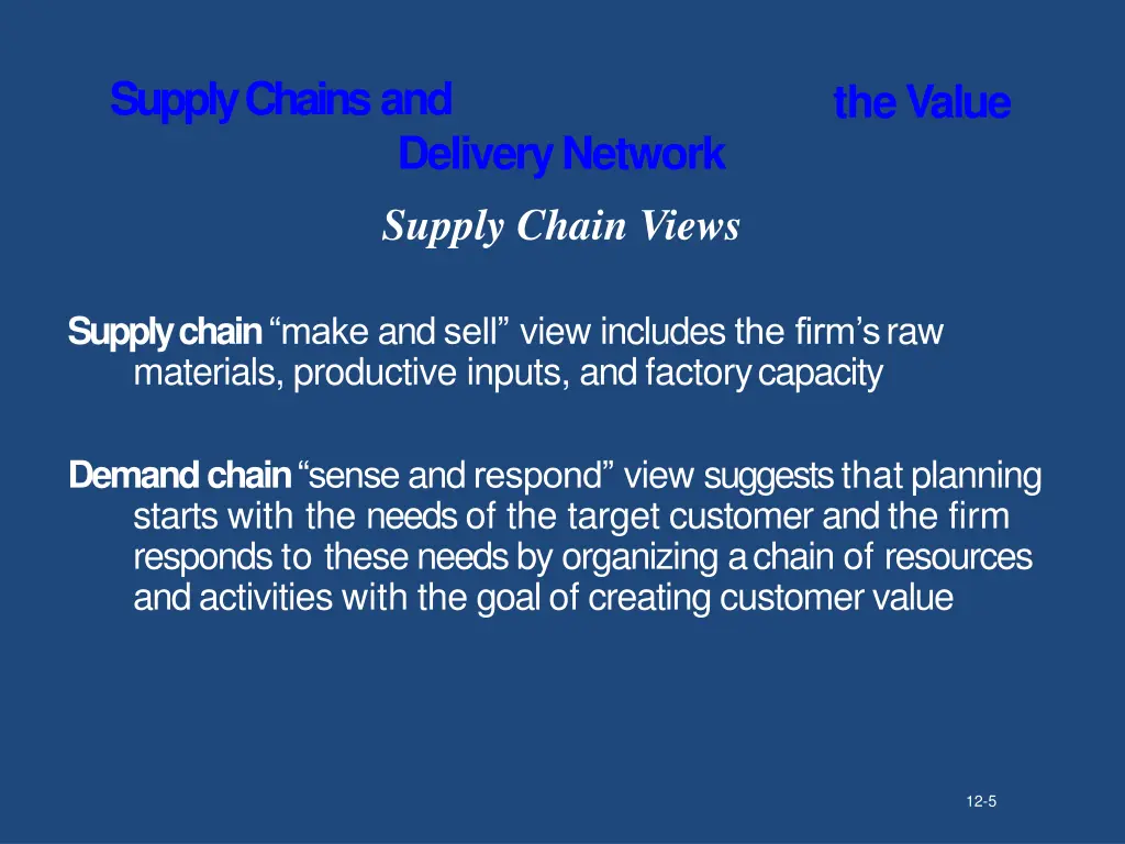 supply chainsand 1