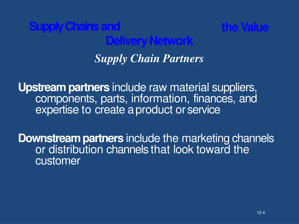 supply chainsand