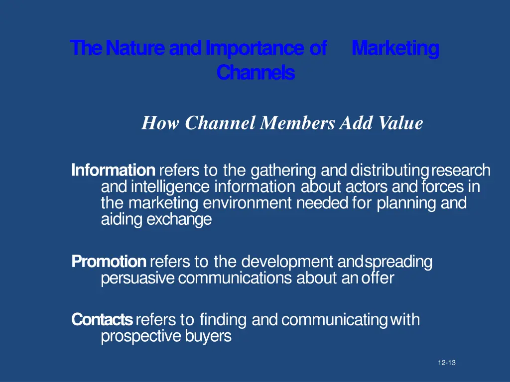the nature and importance of