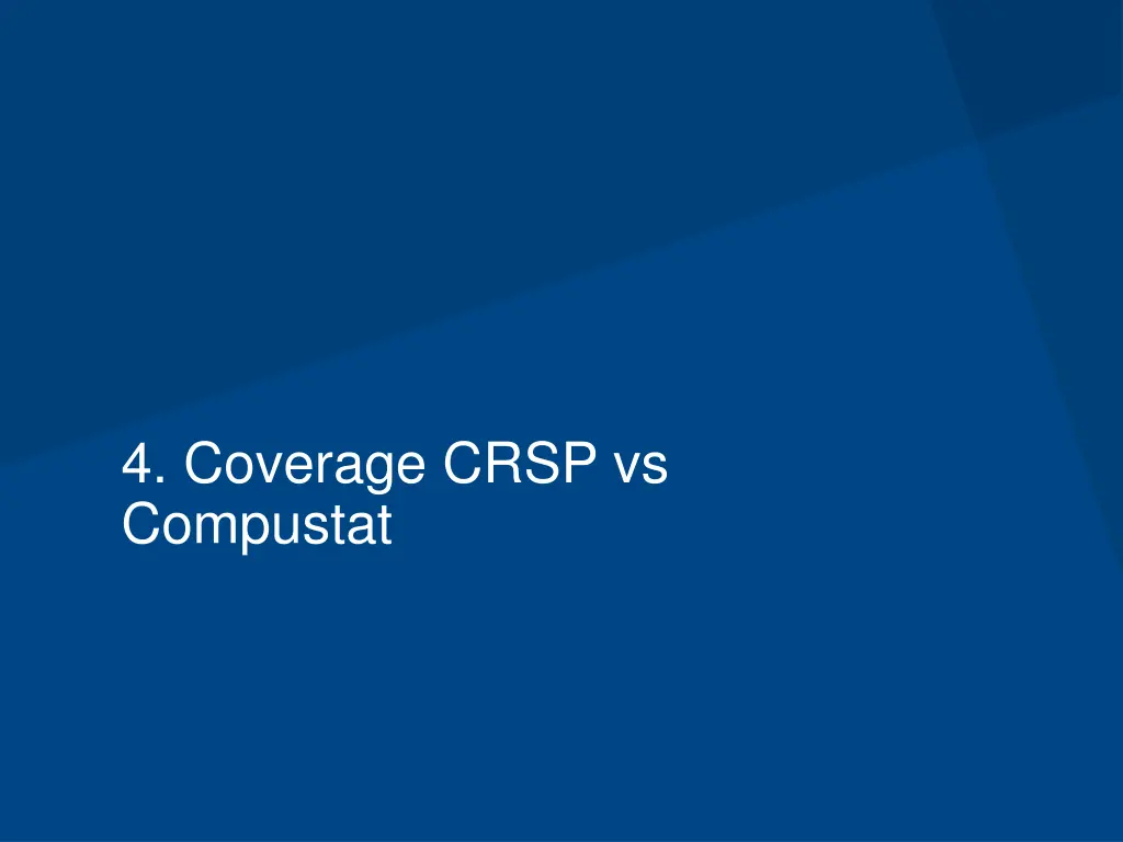 4 coverage crsp vs compustat
