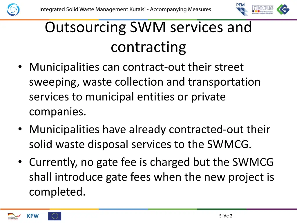 outsourcing swm services and contracting