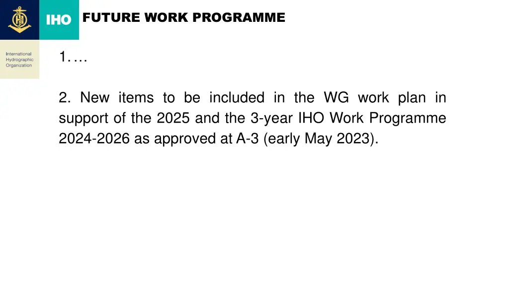 future work programme