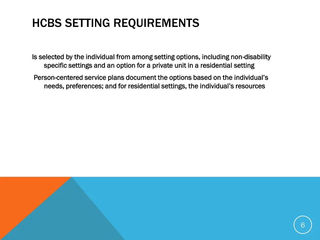 hcbs setting requirements 1
