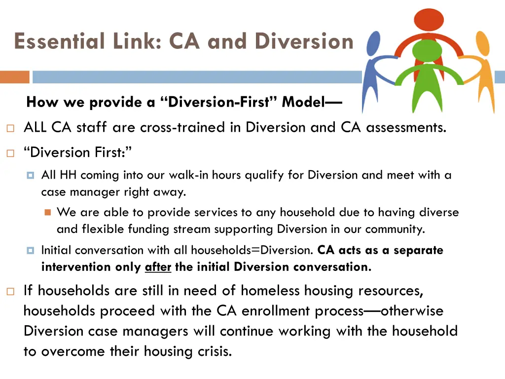 essential link ca and diversion