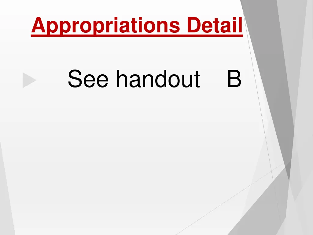 appropriations detail