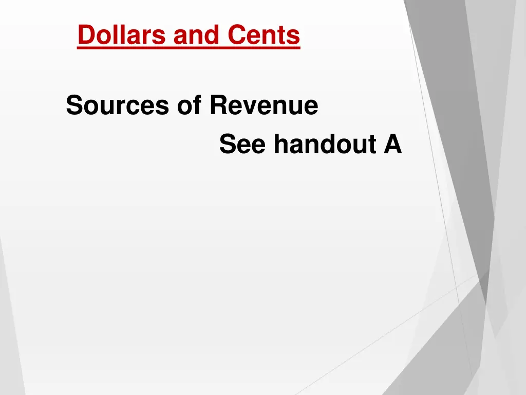 dollars and cents
