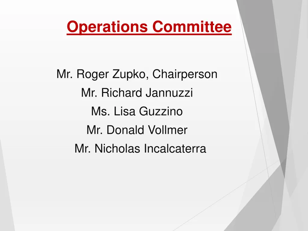 operations committee