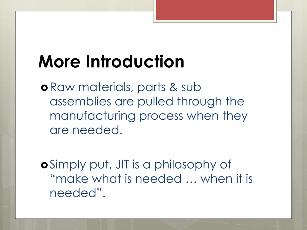 more introduction