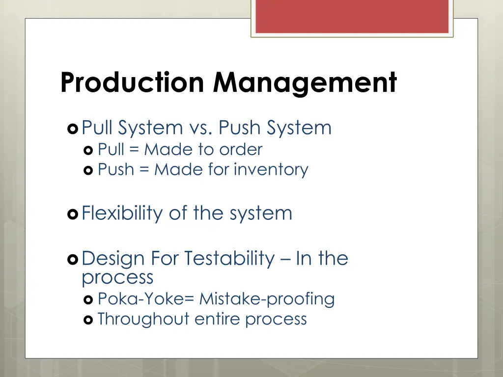 production management