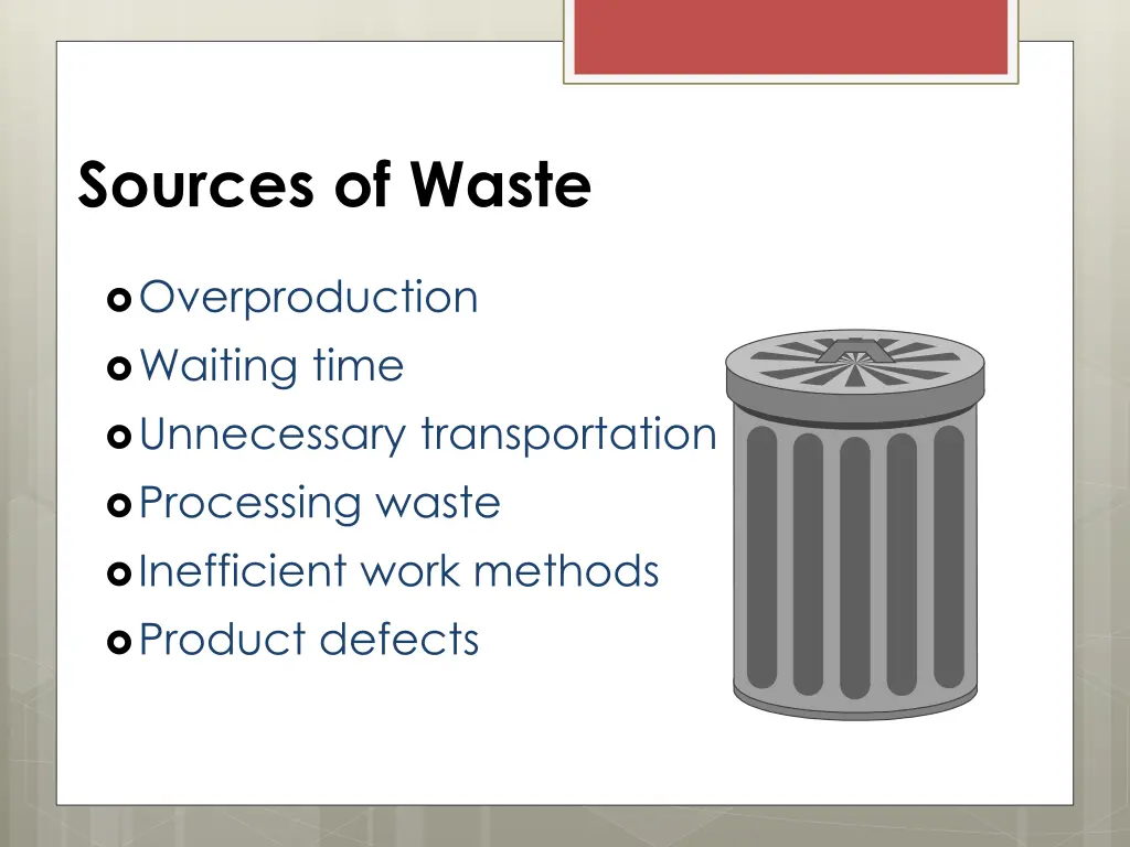 sources of waste