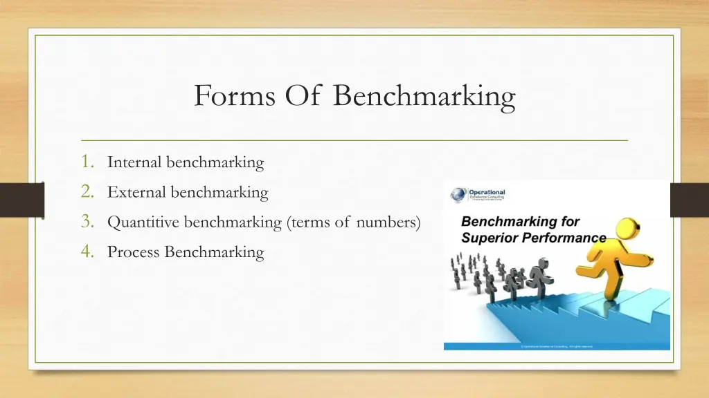 forms of benchmarking