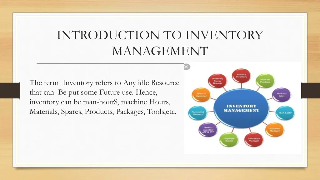 introduction to inventory management