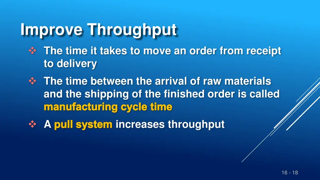 improve throughput