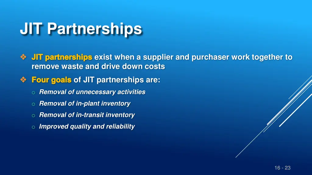 jit partnerships