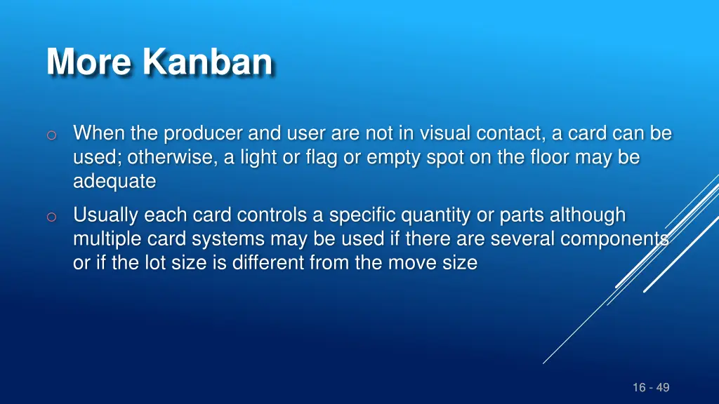 more kanban