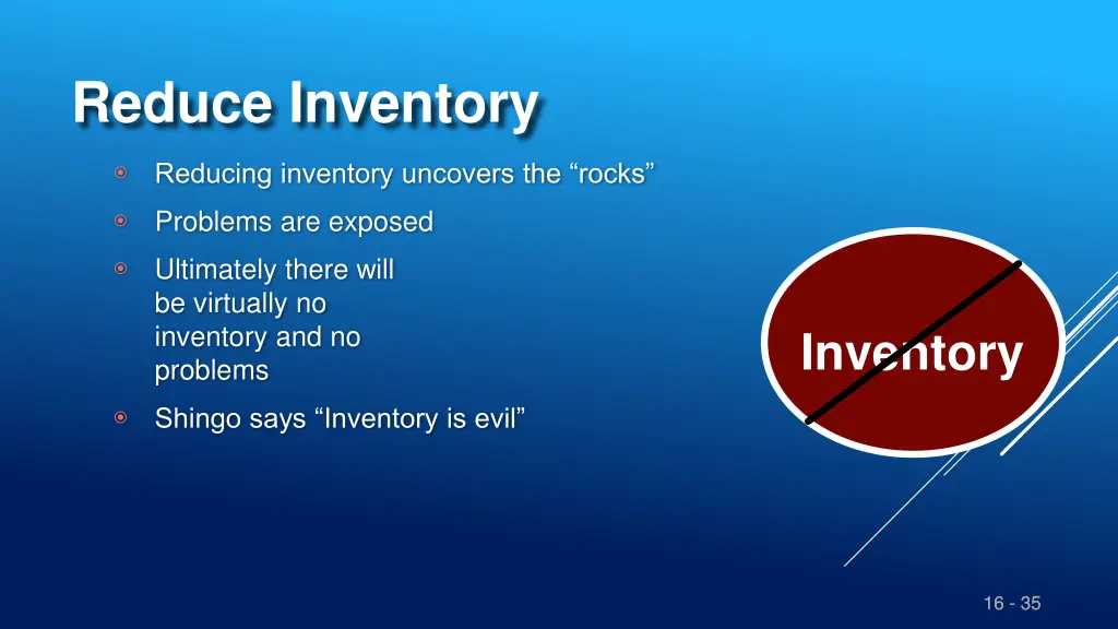 reduce inventory