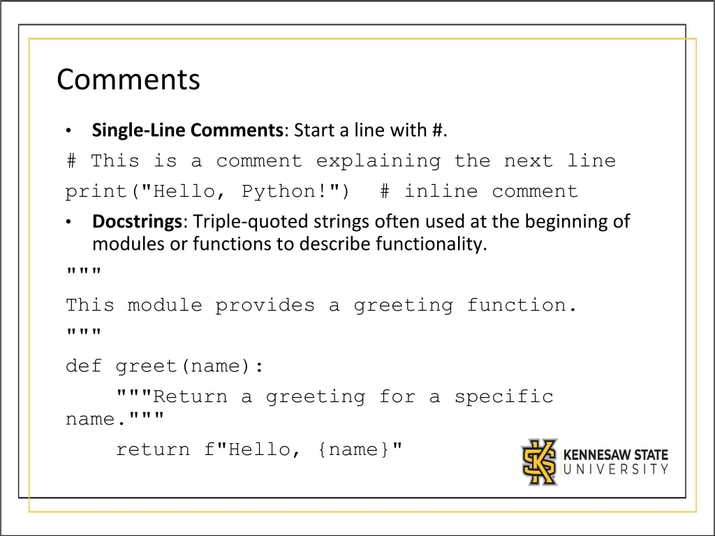 comments