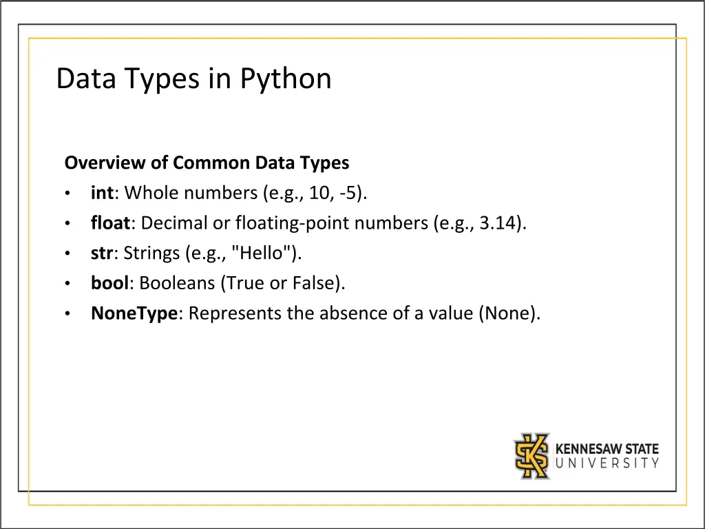 data types in python
