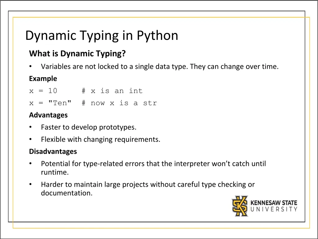 dynamic typing in python