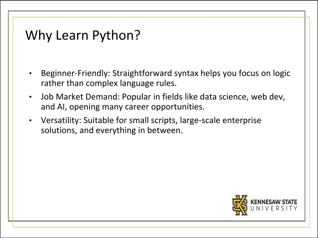 why learn python