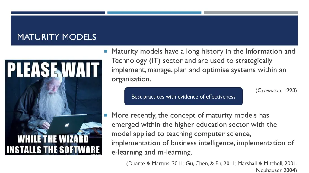 maturity models