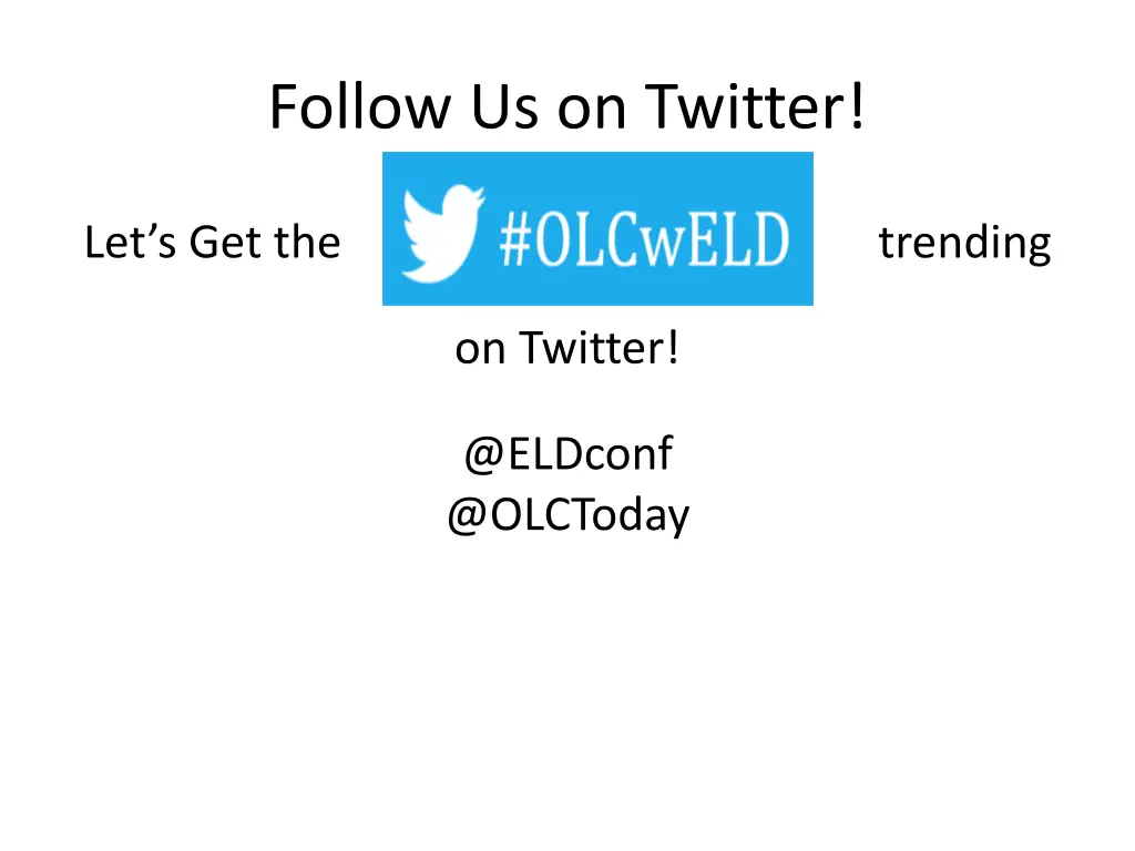 follow us on twitter