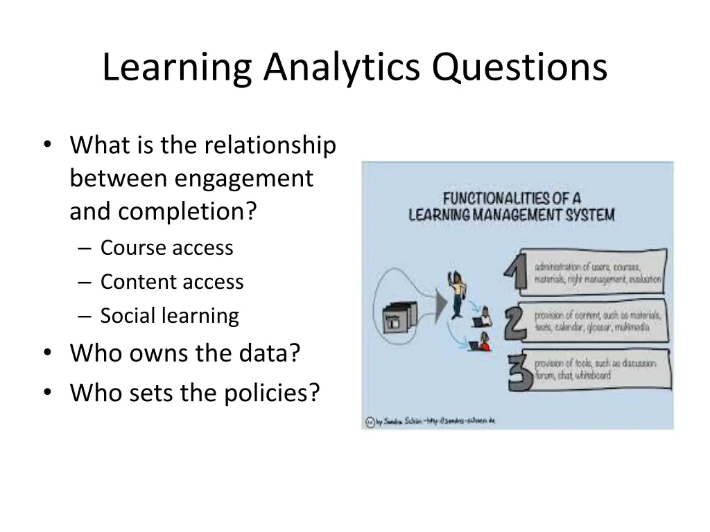 learning analytics questions