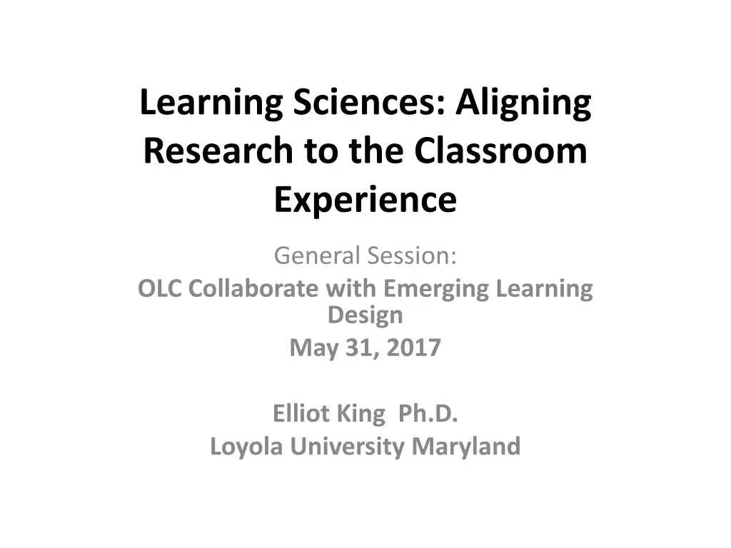 learning sciences aligning research