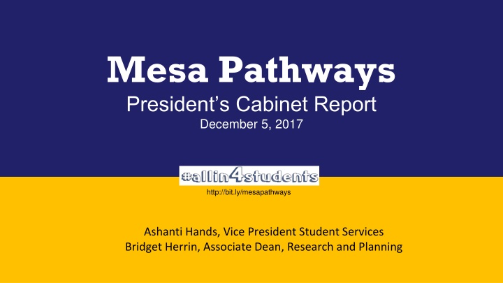 mesa pathways president s cabinet report december