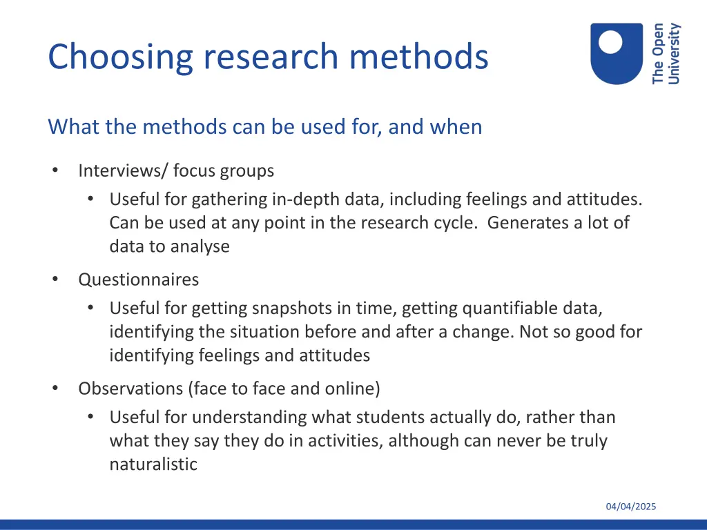 choosing research methods 1