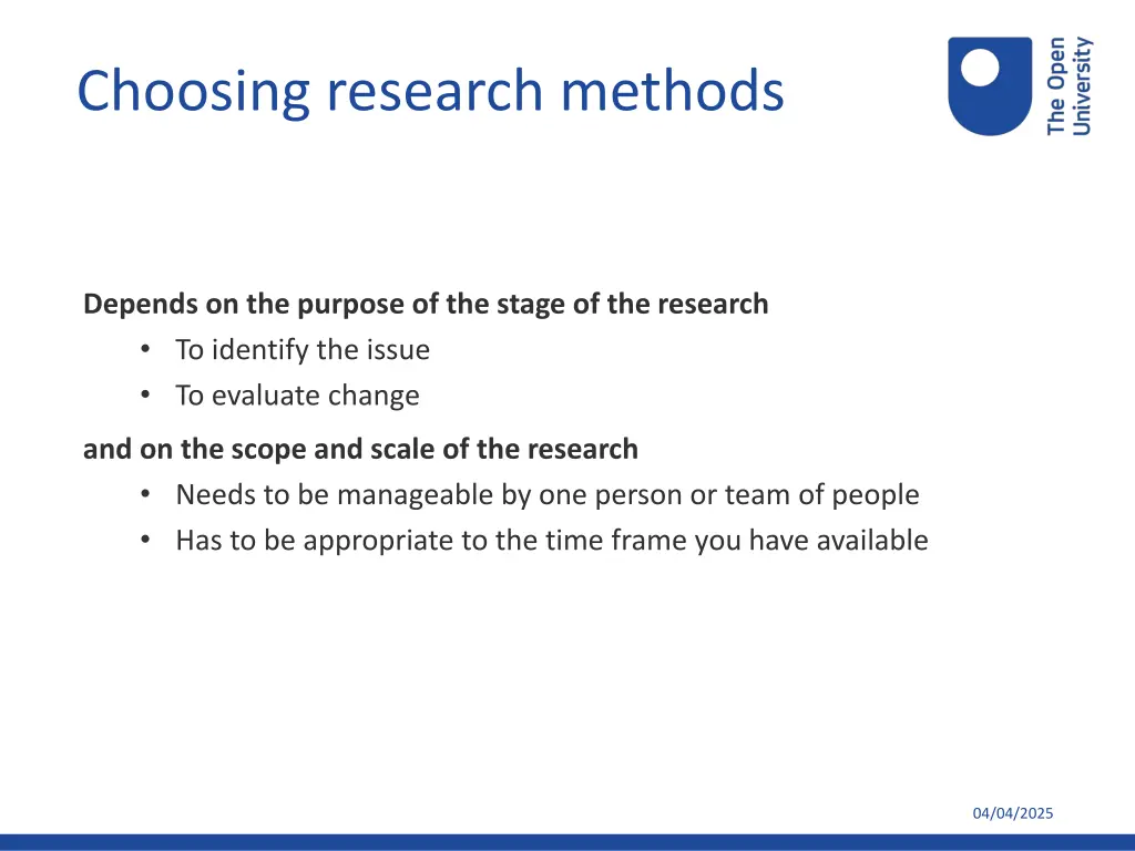 choosing research methods
