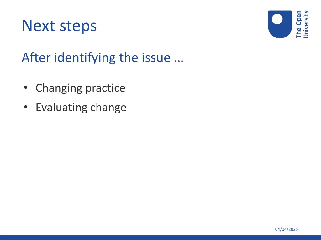 next steps
