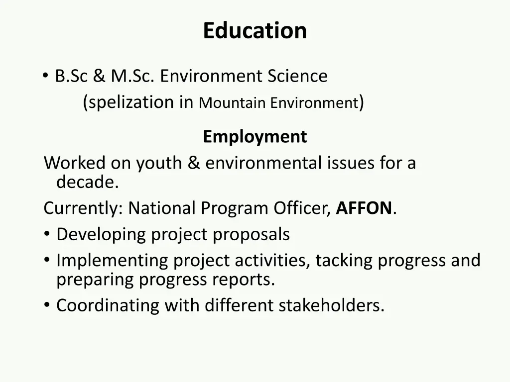education