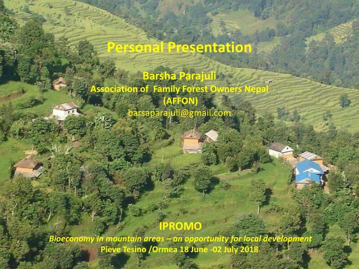 personal presentation