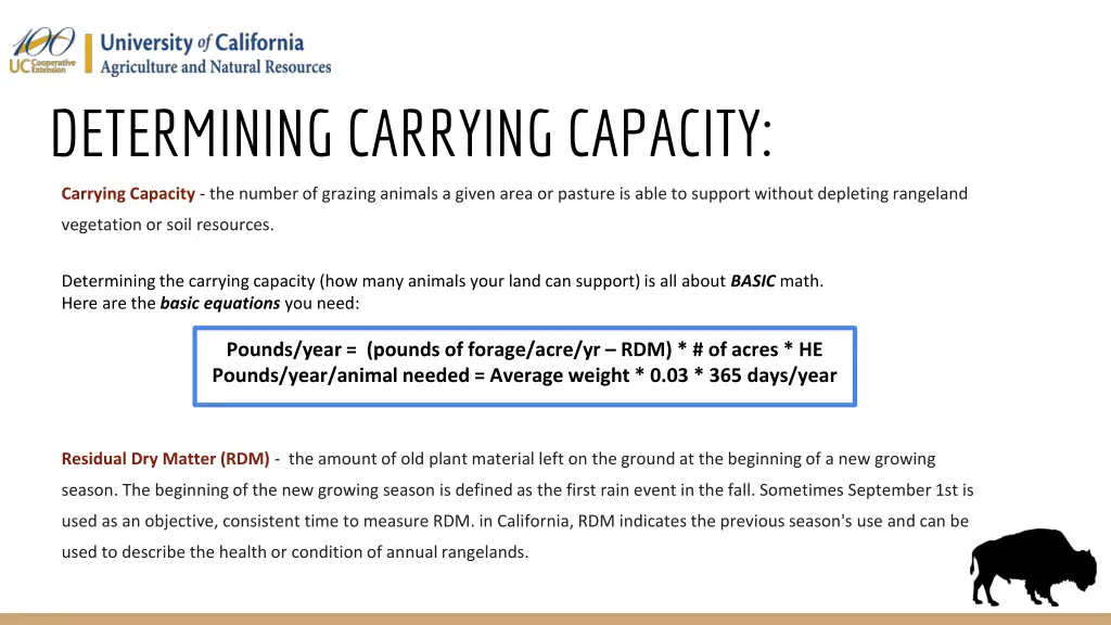 determining carrying capacity