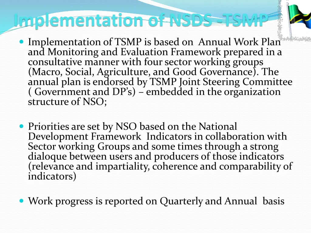 implementation of nsds tsmp