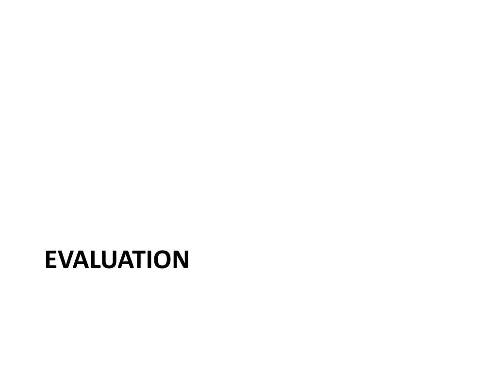 evaluation