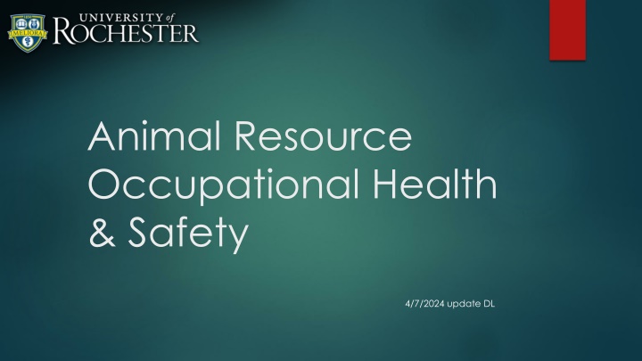 animal resource occupational health safety