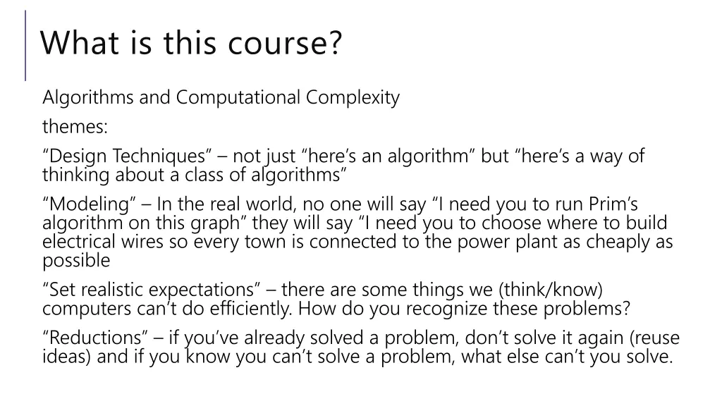 what is this course
