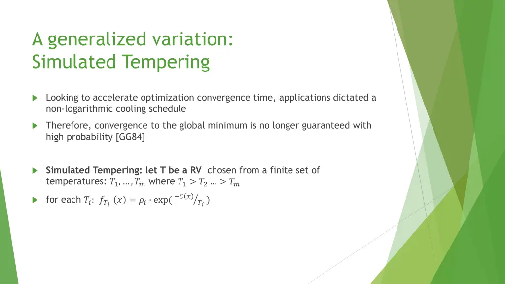 a generalized variation simulated tempering