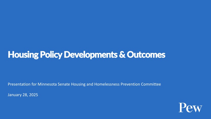 housing policy developments outcomes housing