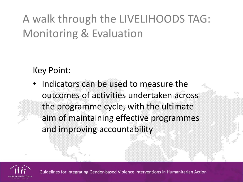 a walk through the livelihoods tag monitoring