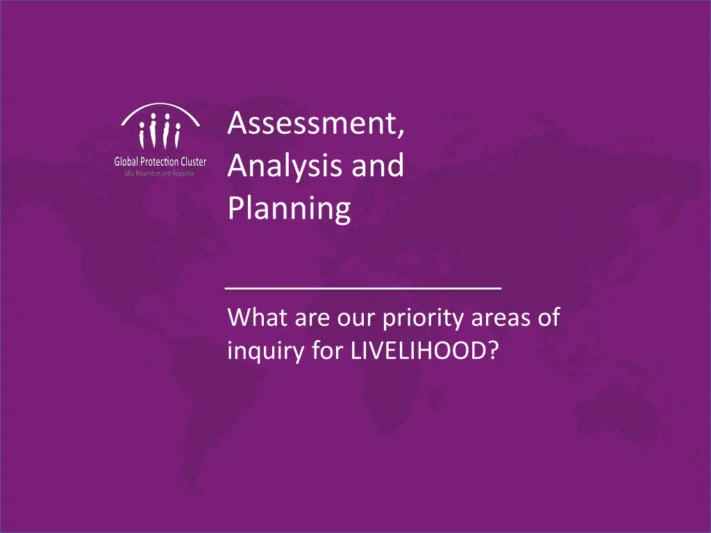 assessment analysis and planning