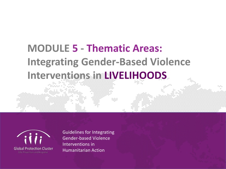module 5 thematic areas integrating gender based