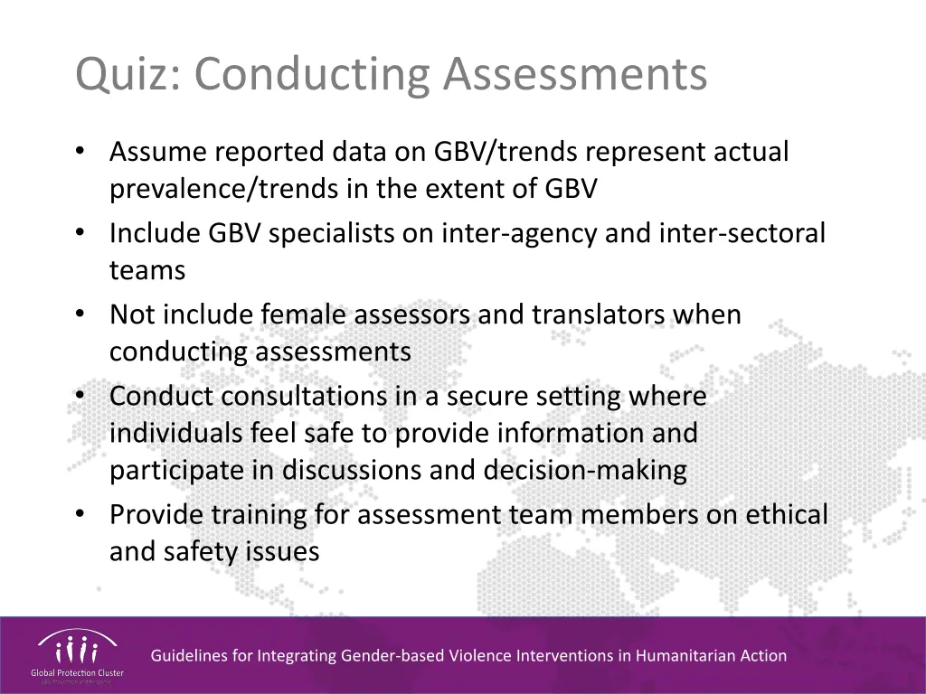 quiz conducting assessments 1