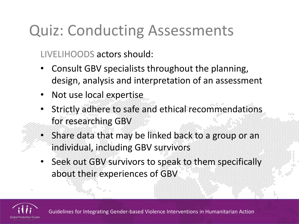 quiz conducting assessments
