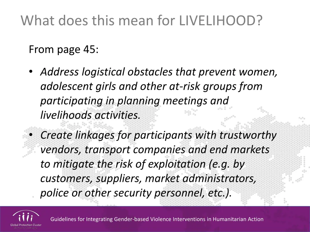 what does this mean for livelihood