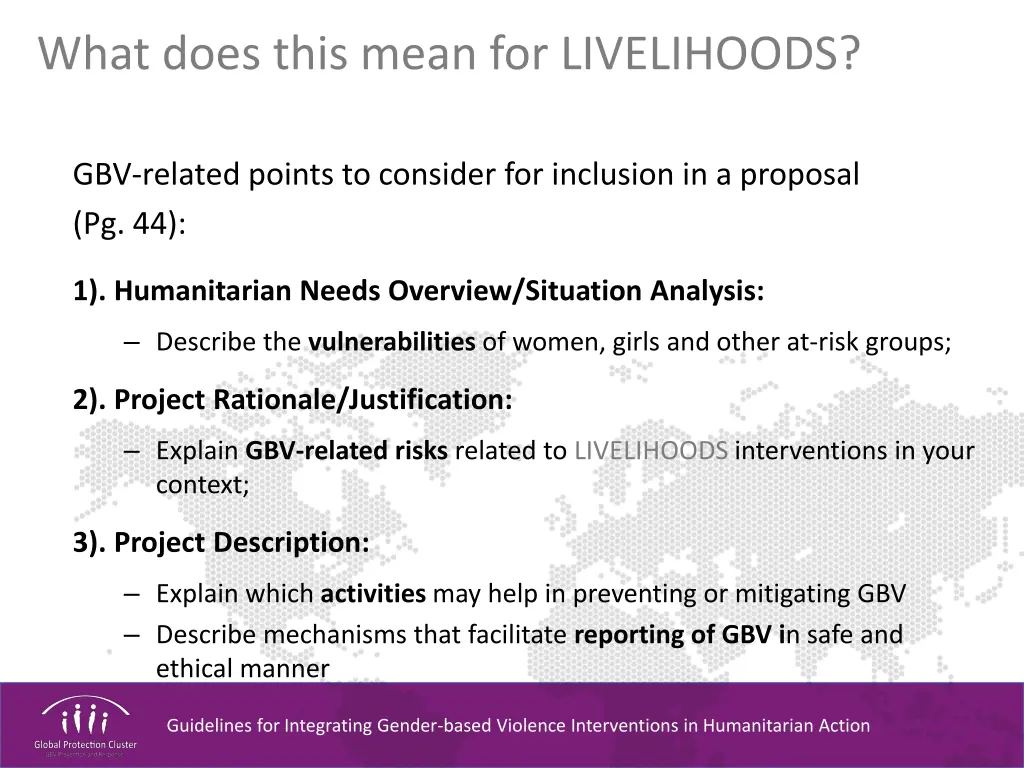 what does this mean for livelihoods 1
